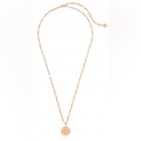KENDRA SCOTT DIRA ROSE GOLD PLATED COIN PENDANT NECKLACE BRAND NEW - Picture 2 of 10